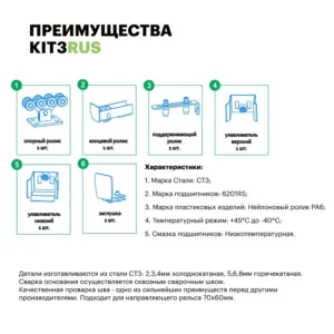 Ролики для откатных ворот Home Gate KIT3RUS до 400 кг.